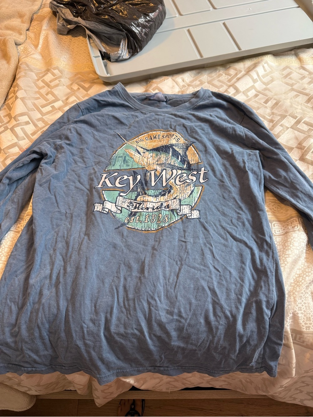 Key West Graphic Long-Sleeve Tee - Blue